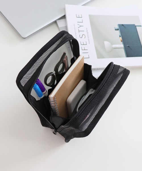 メッシュスクエアポーチ縦型（ポーチ）｜T・S・L（ティーエスエル）の