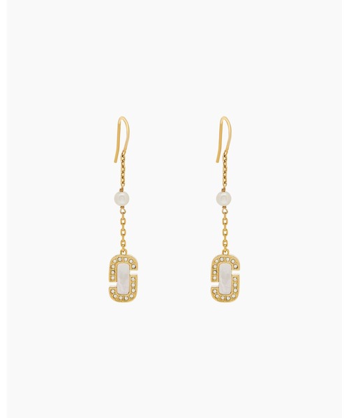 MARC JACOBS(マークジェイコブス)の「J MARC LUXE MOP DROP EARRINGS/J マーク リュクス MOP ドロップ ピアス(ピアス(両耳用)・レディース・ゴールド・ONE SIZE)」の4枚目の写真