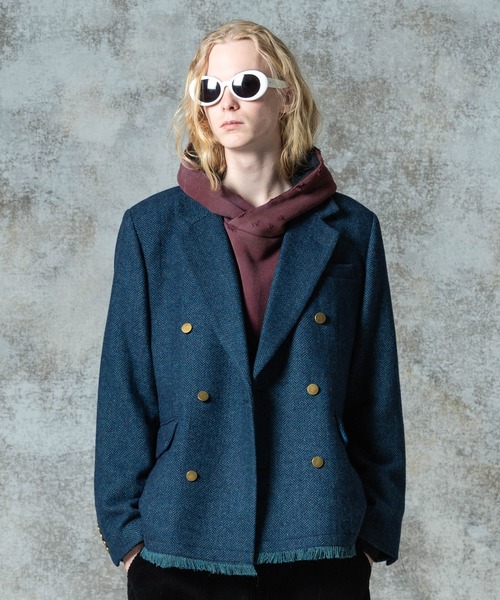 glamb（グラム）の「Damage Tailored Jacket / ダメージテーラードジャケット（テーラードジャケット・メンズ・ネイビー/グレー/ブラック・S/M/L）」の8枚目の写真