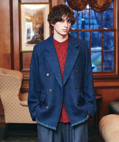 glamb（グラム）の「Damage Tailored Jacket / ダメージテーラードジャケット（テーラードジャケット・メンズ・ネイビー/グレー/ブラック・S/M/L）」の18枚目の写真