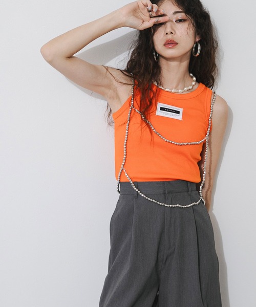 bohmal（ボマール）の「パール＆ビーズハーネス（キャミソール・レディース・シルバー/ホワイト・FREE）」の2枚目の写真