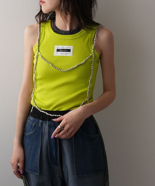 bohmal（ボマール）の「パール＆ビーズハーネス（キャミソール・レディース・シルバー/ホワイト・FREE）」の10枚目の写真