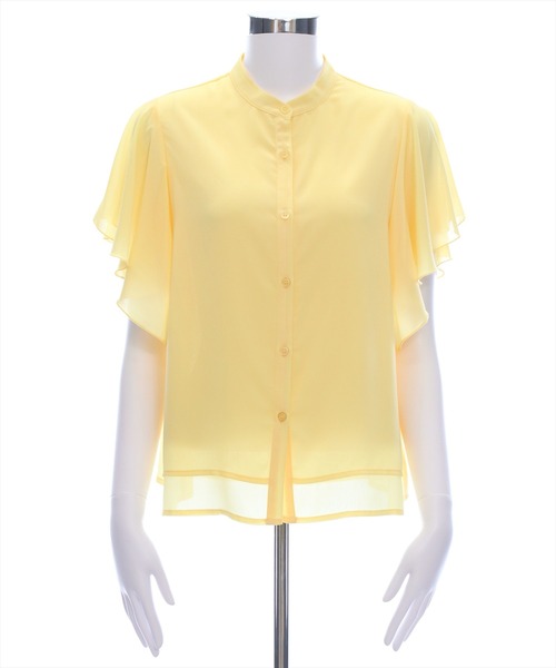 CLEAR BASIC（クリアベーシック）の「袖フリル半袖楊柳ブラウス[オフィスカジュアル 着回し抜群 大人]（シャツ/ブラウス・レディース・イエロー/サックスブルー/アイボリー/ブラック・F）」の18枚目の写真