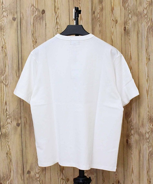 schott（ショット）の「T-SHIRT CURSIVE SCRIPT（Tシャツ/カットソー・メンズ・ネイビー/ベージュ/ホワイト・L/XL/XXL/M）」の5枚目の写真