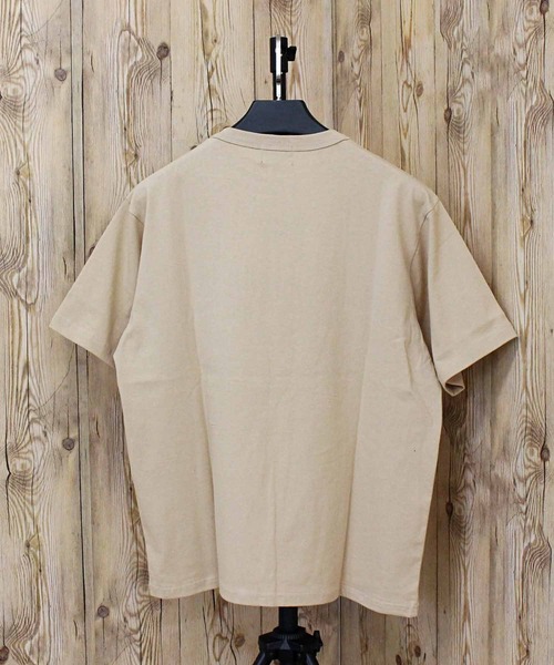 schott（ショット）の「T-SHIRT CURSIVE SCRIPT（Tシャツ/カットソー・メンズ・ネイビー/ベージュ/ホワイト・L/XL/XXL/M）」の8枚目の写真