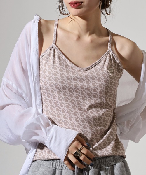 タンクトップ ノースリーブ GUESS GJ LOGOMANIA ACTIVE TOP タンクトップ レディース セール】GUESS GJ LOGOMANIA ACTIVE TOP タンクトップ（タンク