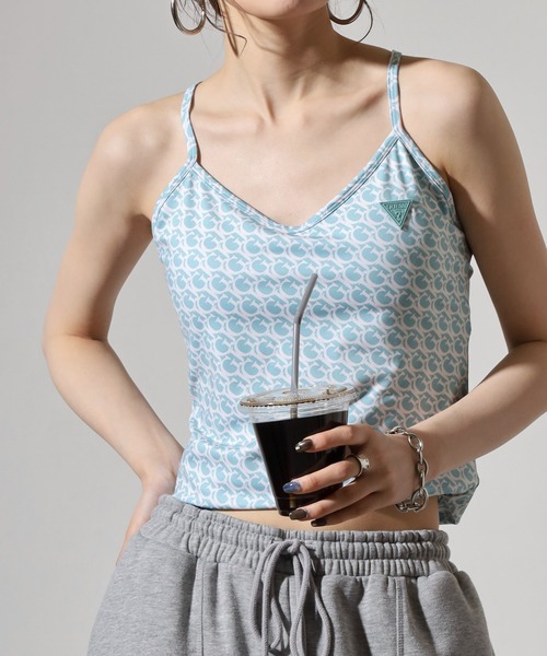 Guess(ゲス)の「GUESS GJ LOGOMANIA ACTIVE TOP タンクトップ(タンクトップ・レディース・ライトブルー/ブルー/ブラウン/ピンク・S/M)」の2枚目の写真