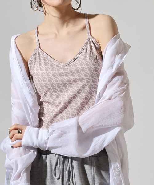 Guess(ゲス)の「GUESS GJ LOGOMANIA ACTIVE TOP タンクトップ(タンクトップ・レディース・ライトブルー/ブルー/ブラウン/ピンク・S/M)」の6枚目の写真
