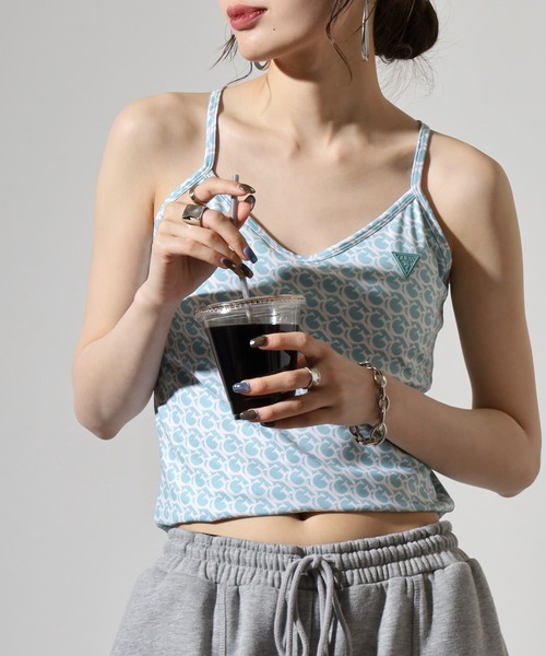 タンクトップ ノースリーブ GUESS GJ LOGOMANIA ACTIVE TOP タンクトップ レディース セール】GUESS GJ LOGOMANIA ACTIVE TOP タンクトップ（タンク