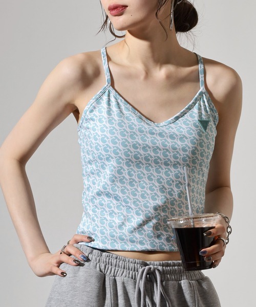 Guess(ゲス)の「GUESS GJ LOGOMANIA ACTIVE TOP タンクトップ(タンクトップ・レディース・ライトブルー/ブルー/ブラウン/ピンク・S/M)」の13枚目の写真