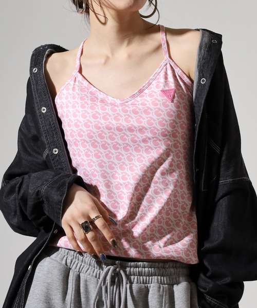Guess(ゲス)の「GUESS GJ LOGOMANIA ACTIVE TOP タンクトップ(タンクトップ・レディース・ライトブルー/ブルー/ブラウン/ピンク・S/M)」の18枚目の写真