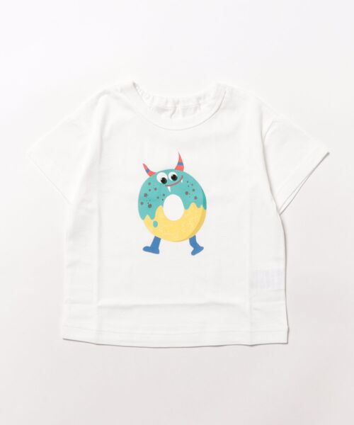 HAKKA BABY（ハッカベビー）の「[ベビー]カラーパレットプリント接触冷感Tシャツ（Tシャツ/カットソー・キッズ・ブラック/ブルー/ホワイト/レッド/ピンク/イエロー・L）」の2枚目の写真
