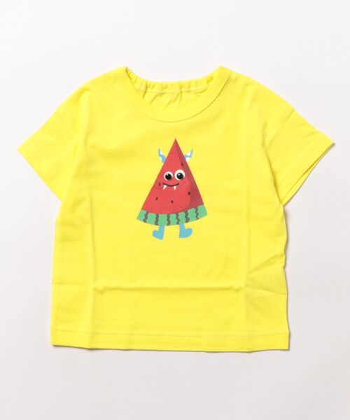 HAKKA BABY（ハッカベビー）の「[ベビー]カラーパレットプリント接触冷感Tシャツ（Tシャツ/カットソー・キッズ・ブラック/ブルー/ホワイト/レッド/ピンク/イエロー・L）」の4枚目の写真