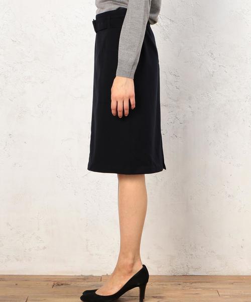 green label relaxing（グリーンレーベルリラクシング）の「CB TR STRC TT BELT スカート◆（スカート・レディース・オリーブ/ネイビー・38/40）」の8枚目の写真