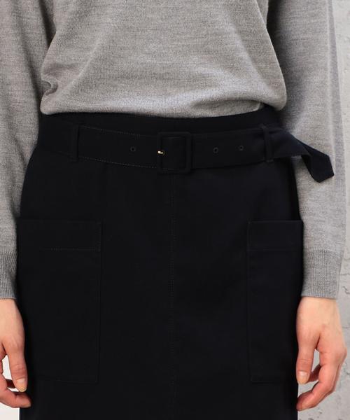 green label relaxing（グリーンレーベルリラクシング）の「CB TR STRC TT BELT スカート◆（スカート・レディース・オリーブ/ネイビー・38/40）」の10枚目の写真