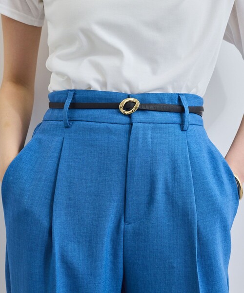 VIS（ビス）の「10ｍｍ巾変形メタルバックルピンレスベルト（ベルト・レディース・ダークブラウン/ブラック・FREE）」の12枚目の写真