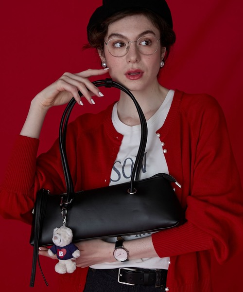 BONLECILL Marche(ボンルシールマルシェ)の「【BONLECILL Marche】ロングハンドルハトメスクエアバッグ(ハンドバッグ・レディース・ブルー/イエロー/ブラック/ブラウン/ホワイト・FREE)」の14枚目の写真