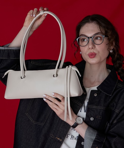 BONLECILL Marche(ボンルシールマルシェ)の「【BONLECILL Marche】ロングハンドルハトメスクエアバッグ(ハンドバッグ・レディース・ブルー/イエロー/ブラック/ブラウン/ホワイト・FREE)」の7枚目の写真