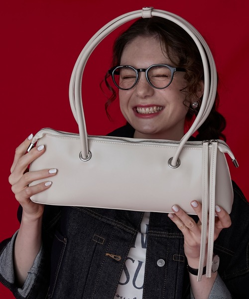 BONLECILL Marche(ボンルシールマルシェ)の「【BONLECILL Marche】ロングハンドルハトメスクエアバッグ(ハンドバッグ・レディース・ブルー/イエロー/ブラック/ブラウン/ホワイト・FREE)」の8枚目の写真