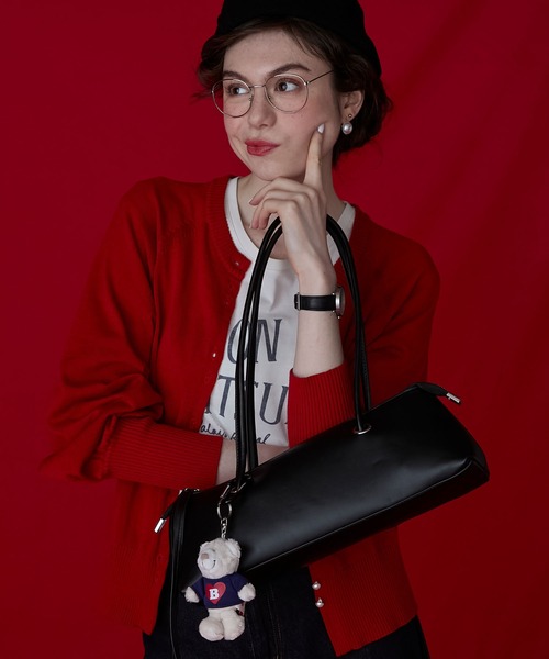 BONLECILL Marche(ボンルシールマルシェ)の「【BONLECILL Marche】ロングハンドルハトメスクエアバッグ(ハンドバッグ・レディース・ブルー/イエロー/ブラック/ブラウン/ホワイト・FREE)」の13枚目の写真