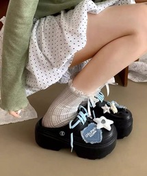 GEMEDA（ジェメダ）の「デコパーツ付き厚底クロッグシューズ（サンダル）」