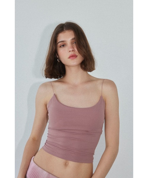 ALEXIA STAM（アリシアスタン）の「Wellness Spaghetti Strap Padded Camisole /UVカットパッドinキャミトップス（キャミソール・レディース・ブラック/グレイッシュベージュ/ホワイト/ピンク系・S/M/L）」の20枚目の写真