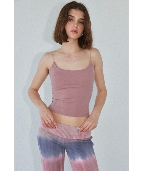 ALEXIA STAM（アリシアスタン）の「Wellness Spaghetti Strap Padded Camisole /UVカットパッドinキャミトップス（キャミソール・レディース・ブラック/グレイッシュベージュ/ホワイト/ピンク系・S/M/L）」の22枚目の写真