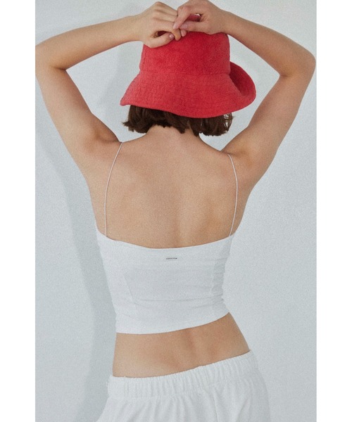 ALEXIA STAM（アリシアスタン）の「Wellness Spaghetti Strap Padded Camisole /UVカットパッドinキャミトップス（キャミソール・レディース・ブラック/グレイッシュベージュ/ホワイト/ピンク系・S/M/L）」の6枚目の写真