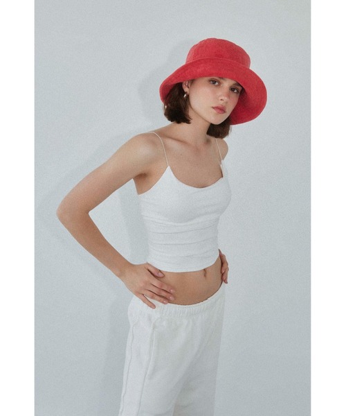 ALEXIA STAM（アリシアスタン）の「Wellness Spaghetti Strap Padded Camisole /UVカットパッドinキャミトップス（キャミソール・レディース・ブラック/グレイッシュベージュ/ホワイト/ピンク系・S/M/L）」の7枚目の写真