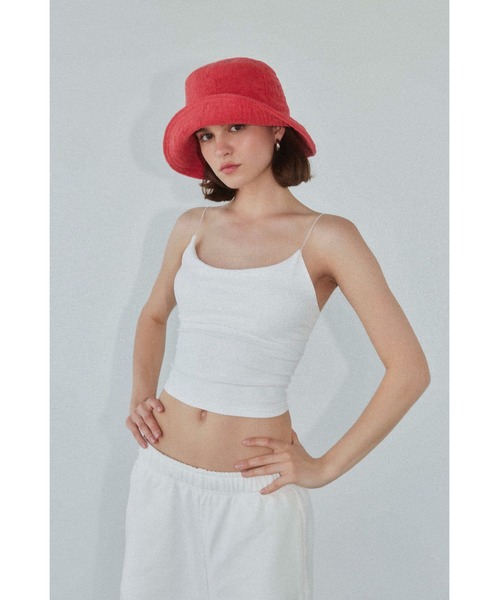 ALEXIA STAM（アリシアスタン）の「Wellness Spaghetti Strap Padded Camisole /UVカットパッドinキャミトップス（キャミソール・レディース・ブラック/グレイッシュベージュ/ホワイト/ピンク系・S/M/L）」の8枚目の写真