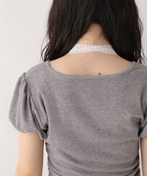 タイ付きレースカットTEE 578283（Tシャツ/カットソー