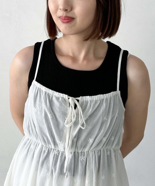 archives（アルシーヴ）の「’ストライプアソートニットタンク’（タンクトップ・レディース・ブラック/ベージュ/モカ・MEDIUM）」の2枚目の写真