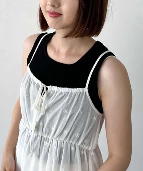 archives（アルシーヴ）の「’ストライプアソートニットタンク’（タンクトップ・レディース・ブラック/ベージュ/モカ・MEDIUM）」の6枚目の写真