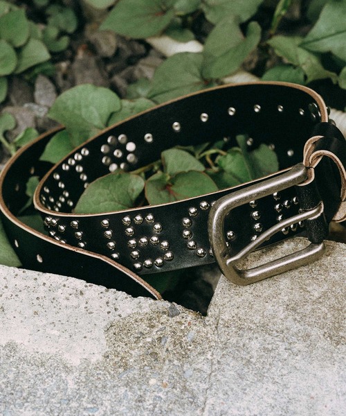 セール】Studs leather belt（ベルト）｜Subciety（サブサエティ）の