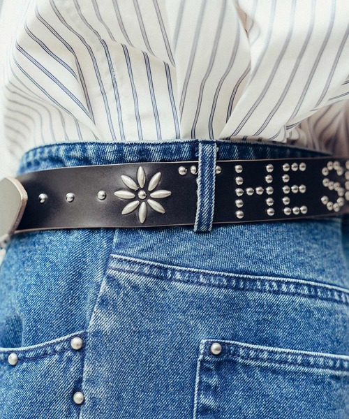 Subciety（サブサエティ）の「Studs  leather belt（ベルト・メンズ・ブラウン/ブラック・FREE）」の14枚目の写真