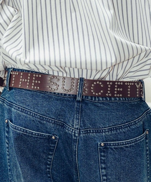 Subciety（サブサエティ）の「Studs  leather belt（ベルト・メンズ・ブラウン/ブラック・FREE）」の7枚目の写真