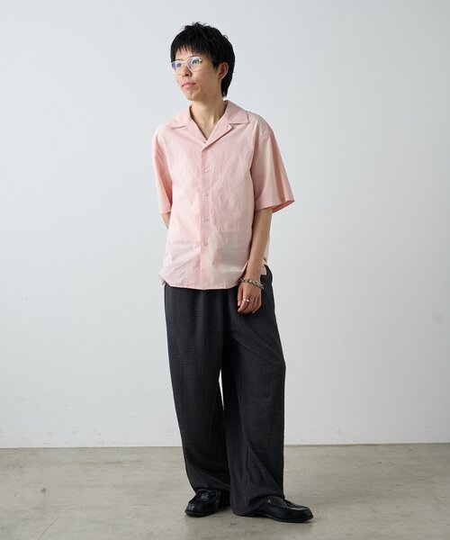 WHIMSIC(ウィムジック)の「【UNISEX/SETUP対応】ストレッチシアサッカーイージーパンツ(その他パンツ・レディース・グレイッシュベージュ/チャコールグレー・FREE)」の13枚目の写真