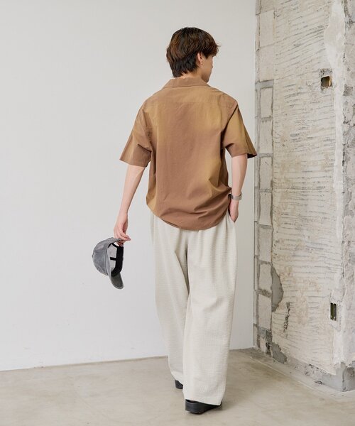 WHIMSIC(ウィムジック)の「【UNISEX/SETUP対応】ストレッチシアサッカーイージーパンツ(その他パンツ・レディース・グレイッシュベージュ/チャコールグレー・FREE)」の21枚目の写真