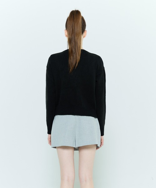 LARTIGENT(ラーティゼン)の「L6 RIBBON MIX KNIT(ニット/セーター・レディース・ブラック/グレー・FREE)」の9枚目の写真