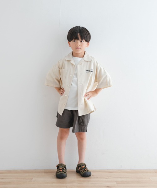 セール】『WEB/一部店舗限定サイズ』ロゴ刺繍ストライプシャツ
