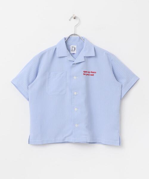 URBAN RESEARCH DOORS（アーバンリサーチドアーズ）の「『WEB/一部店舗限定サイズ』ロゴ刺繍ストライプシャツ(KIDS)（Tシャツ/カットソー・キッズ・ブルー/イエロー・120/135/150）」の21枚目の写真