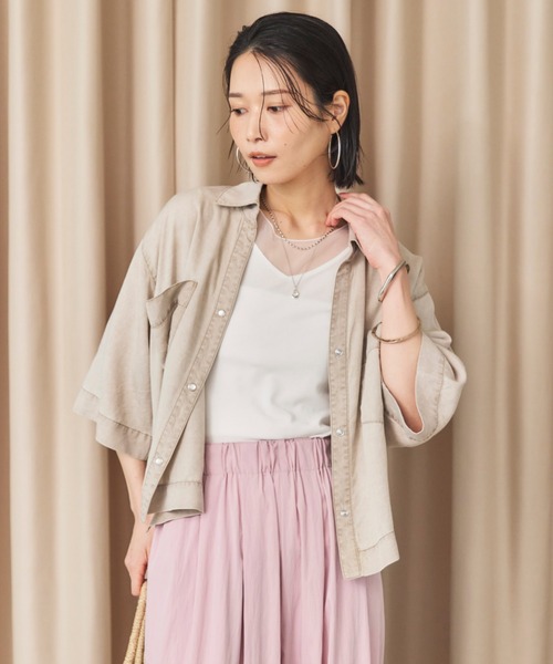 Doux archives（ドゥアルシーヴ）の「切替２ＷＡＹタンクトップ（タンクトップ・レディース・オフホワイト/ブラック・FREE）」の8枚目の写真