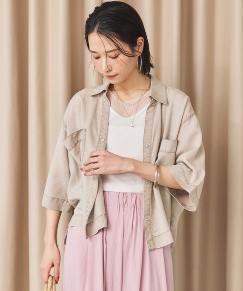 Doux archives（ドゥアルシーヴ）の「切替２ＷＡＹタンクトップ（タンクトップ・レディース・オフホワイト/ブラック・FREE）」の7枚目の写真