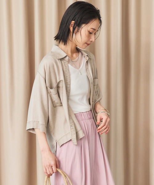 Doux archives（ドゥアルシーヴ）の「切替２ＷＡＹタンクトップ（タンクトップ・レディース・オフホワイト/ブラック・FREE）」の6枚目の写真