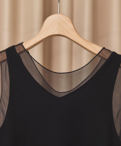 Doux archives（ドゥアルシーヴ）の「切替２ＷＡＹタンクトップ（タンクトップ・レディース・オフホワイト/ブラック・FREE）」の14枚目の写真