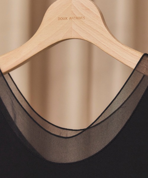 Doux archives（ドゥアルシーヴ）の「切替２ＷＡＹタンクトップ（タンクトップ・レディース・オフホワイト/ブラック・FREE）」の13枚目の写真
