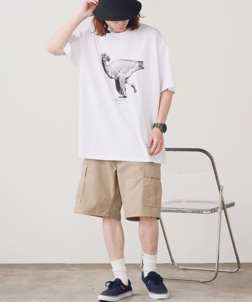 WBSB(ダブルビーエスビー)の「WBSB/ダブルビーエスビー Fukuivenator S/S TEE Tシャツ メンズ 秋物 秋服 2026年秋冬(Tシャツ/カットソー・メンズ・サンドベージュ/ホワイト/グレー・XL/L/M)」の8枚目の写真
