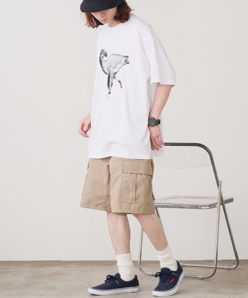 WBSB(ダブルビーエスビー)の「WBSB/ダブルビーエスビー Fukuivenator S/S TEE Tシャツ メンズ 秋物 秋服 2026年秋冬(Tシャツ/カットソー・メンズ・サンドベージュ/ホワイト/グレー・XL/L/M)」の9枚目の写真
