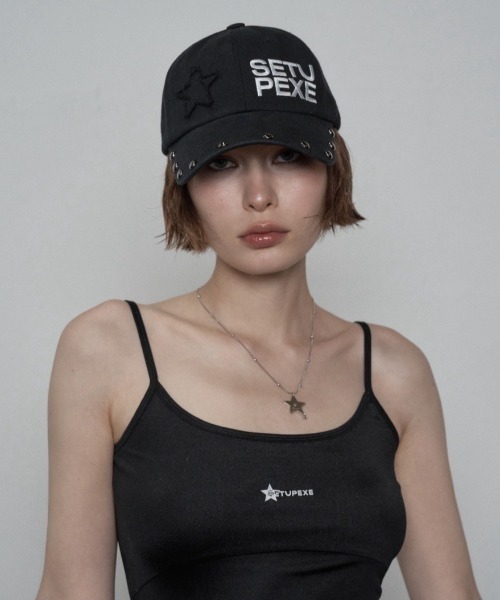 スタッズ キャップ 韓国 [SETUP-EXE] STUDDED LOGO BALL CAP SETUP‐EXE】STUDDED LOGO BALL CAP / 【セットアップエグゼ