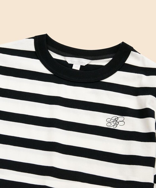 BROOKS BROTHERS(ブルックスブラザーズ)の「【Double B Collection】コットン BBロゴ マリナーストライプ ヘビーウェイトTシャツ(Tシャツ/カットソー・レディース・ホワイト×ネイビー/ホワイト×レッド/グリーン系その他・LARGE/MEDIUM/X-SMALL/SMALL)」の5枚目の写真